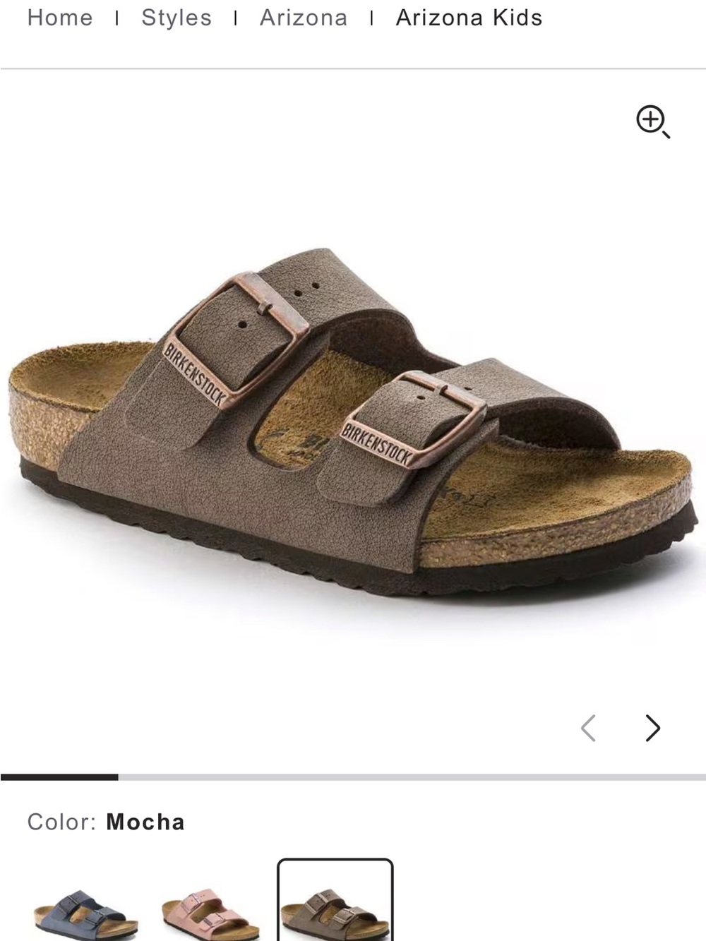 Birkenstock Arizona Kids Sandals in Mocha Brown (Authentic) - Picture 2 of 6